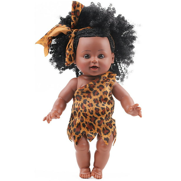 Soft Washable Reborn Newborn Baby Dolls Black American Girls Boys Baby Dolls Mintuse Black Doll African Girl Baby Doll for Kids Fashion Play Doll 13 inch Perfect for Birthday C 